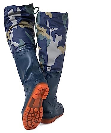 Bottes de pêche Cuissardes imperméables extérieures de Hanche de PVC, Bottes de Wading de Terres agricoles/pêche/aquaculture for Hommes et Femmes (Color : Red, Size : 41 EU)