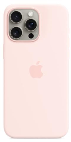 Apple iPhone 15 Pro Max Silicone Case with MagSafe - Light Pink ​​​​​​​