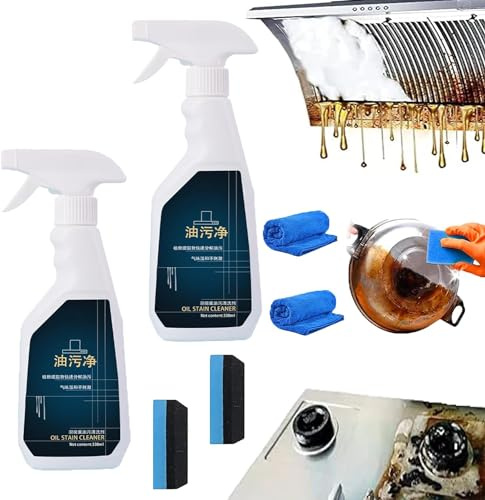 Detergente per cucina – 2024 miglior detergente per cucina, potente pulizia delle macchie di olio da cucina, detergente multiuso in schiuma, per affrontare facilmente le macchie di olio in pochi