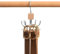 360° Swivel Belt Hanger for Wardrobe, Tie Rack Hanger for Men with 6 Hooks, Belt Storage Organiser, Tie hanger storage for Gloves, Scarves, Handbags (Wood Color)