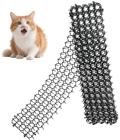 Flintronic 6 stycken anti-kattmatta med spetsar, 49 x 13 cm spikar, anti-kattnät, plast för katter, för att förhindra att hemmet kommer in, för gräsmatta inomhus utomhus trädgård