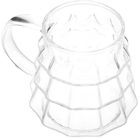 STOBAZA Copa De Piña Navideña Transparente Con Asa Taza De Vidrio Para Café Caliente Para Fiestas De Navidad