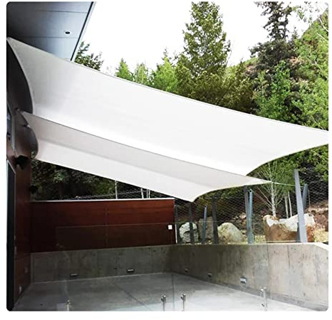 Tenda parasole rettangolare, impermeabile, protezione dai raggi UV, per esterni, patio, giardino, piscina, posto auto coperto. Disponibile in misure 2 x 5 m, 3 x 6 m, 4 x 8 m, protezione solare