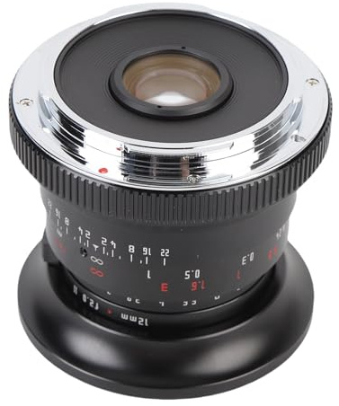Plyisty 12 Mm F2.0 Stor Bländare Manuell Fokusering Prime-objektiv, Nära 0 Distorsion med 10-punkts Stjärneffekter för Z50 ZFC Z30 Z6 Z7 Z9 Z8 Kameror (BLACK)