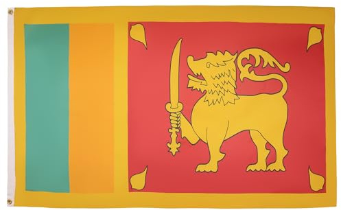 AZ FLAG - Bandera Sri Lanka - 250x150 cm - Gran Bandera Srilanqués 100% Poliéster Con Ojales de Metal integrados - 300g - Colores Vivos Y Resistente A La Decoloración