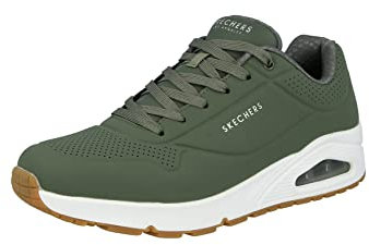 Skechers Herren UNO Stand on Air Sneaker, Olive White Gum, 42.5 EU