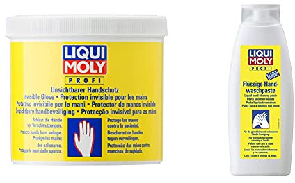 Liqui Moly 3334 Guanto Invisible, 650 ml & 3355 Pasta Lavamani Liquida