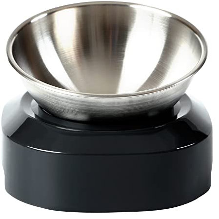 PewinGo Gamelle Chien Chat Surélevé en Acier Inoxydable, pour Chat & Chien d'alimentation, Antidérapants sans Déversement-Bol Unique