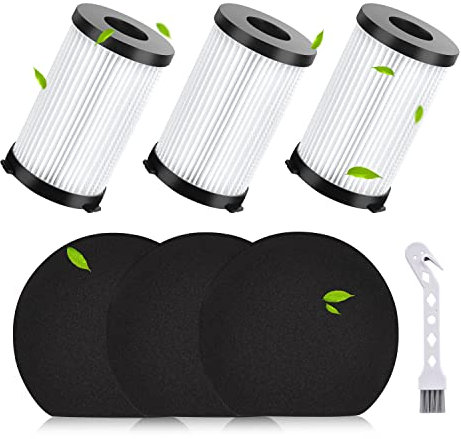 Rebirthcare 3 Filtro Para Ariete Handyforce 2761 2759 aspiradora reemplazo de filtro Para Cecotec para Conga Thunderbrush 520 550 560 accesorios filtro aspiradora, 3 filtros hepa & 3 filtros esponja
