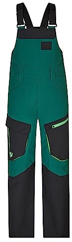 Ziener Jungen AKANDO-BIB Ski-Hose Schnee-Hose | wasserdicht warm Träger, deep green, 140