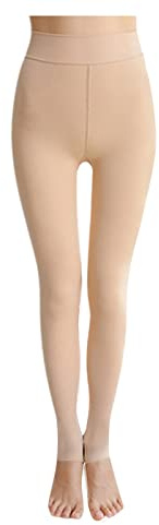 Collant Sexy Femme Taille Haute, Collant Thermique Femme Opaque Couleur Unie Thermique Épaissi et Chaud Collants Leggings Polaire Confortable d'hiver Vêtements Élasticité Slim Mode Pantyhose