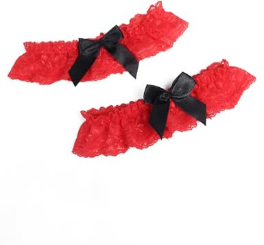 ohmydear Brautstrumpfband 2 Stück Bogen Strumpfband zur Hochzeit Einheitsgröße Hochzeitsstrumpfband für Braut Weiß Blau Bride Strumpfband mit Schleife