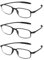 KHYYQUA 3er-Pack Flexibel Lesebrille,Anti-Blaulicht,Klappbar Faltbrillen,Kleine Kompakte Brille,schlagfest, kratzfest, biegbar, rutschfest, Unisex,+2.0