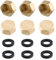 6 Pieces Brass Caps, 1/2 Inch Radiator Valve Caps, Female Hex Blanking Nut Cap, Hose Cap, Blanking Cap for Washing Machine Radiator Valve Faucets Tap