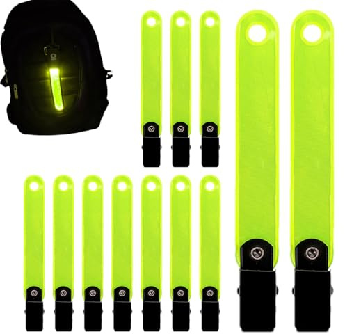 Jaktspårsmarkörer med klämmor - 12-pack reflekterande trädmarkörer med hög
