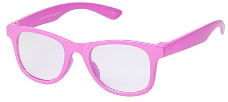UltraByEasyPeasyStore Ultra Kids Blue Light Blocking Glasses for Gaming & Computer Screens - Anti Eye Strain, UV Protection, Clear Lens, Ages 3-8 - Pink Classic