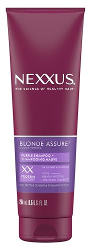 Nexxus Blonde Assure Purple Shampoo, For Blonde Hair Color Care Shampoo, Keratin Protein 8.5 oz