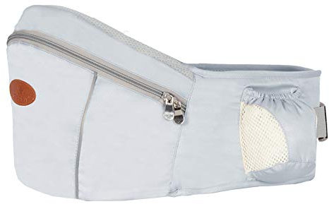 Baby Hüftsitz Einstellbar länger Gürtel Leichte Taille Hocker für 0-36 Monate Baby Kinder Ergonomischer Multi-Position Babytrage Grau Einheitsgröße