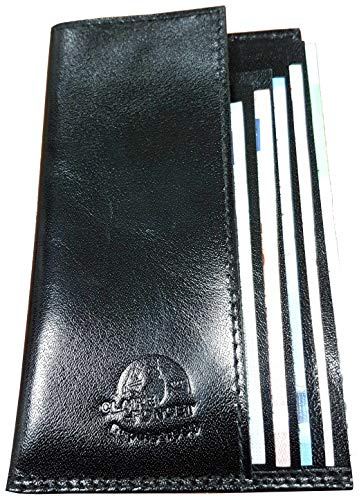 CLAIRE-FONCET Portefeuille Serveur Restauration Pratique- Porte Billets en Véritable Cuir de Buffle Premium épais et Rigide-4 Volets-Garçon de Café, Bar, Brasserie, Restaurants