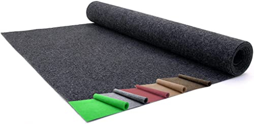Madeinnature - Moquette d’extérieur - Imitation gazon synthétique en rouleau pas cher - Tapis de sol extérieur pour terrasse, balcon, … dimensions et couleurs au choix (3x2m Anthracite)
