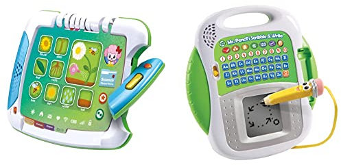 LeapFrog 2-in-1 Touch & Learn Tablet, Kids Two-Sided Tablet & 600803 Mr Pencil's Scribble and Write Interactive Learning Toy Educational Baby Letters, Numbers and Shapes for Toddlers and Kids