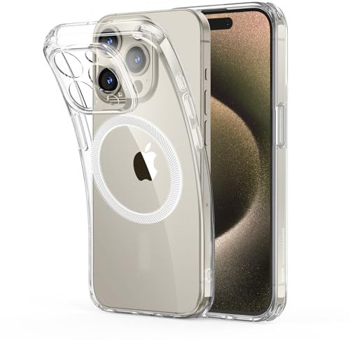 ESR für iPhone 15 Pro Hülle, klares Silikon Case mit MagSafe, stoßfeste dünne Abdeckung, vergilbungsbeständige dünne transparente TPU-Handyhülle, Zero Serie, Klar