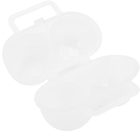 ZONADAH Boîte de rangement à œufs en plastique à 2 compartiments - Anti-fuite - Protection antichoc - Portable - Pour camping, randonnée, voyage, cuisine en plein air