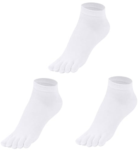 Warm-Han Calcetines de dedo para mujer, 99% algodón, EU35-42, zapatillas de caña corta, calcetines hasta el tobillo, calcetines de cinco dedos F907