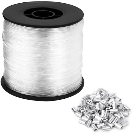 BUCOMTU 0,8MM x 200m Angelschnur Transparent, universelle Nylonschnur Angelschnur, Starke Reißfestigkeit und Verschleißfestigkeit, handgefertigte DIY Schmuckschnur