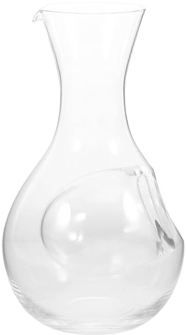 Wakauto Glass Wine Decanter with Ice Cavity 400ml Glass Carafe Single Serve Sake Cooler for Home Parties Seasonal Celebrations