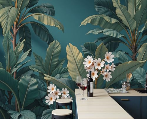 Papels Pintado Panorámico Frangipani Árbol De Plátano Papel Tapiz Mural Naturalismo Estéreo Fondo De TV Papeles De Pared Decoración Del Hogar Papel Tapiz 3D 300x210cm