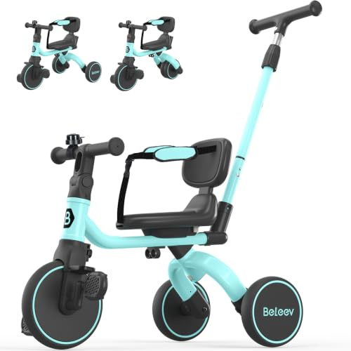 BELEEV 5 in 1 Tricycle for Toddlers 1-3, Kids Trike & Balance Bike