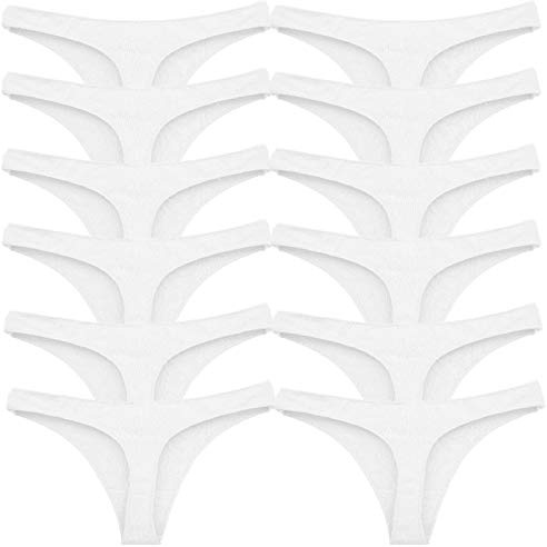 Toocool - Stock 12 Pezzi Perizoma Slip Donna Thong Liscio Tanga Elasticizzato Nuovo 368-12 [L/XL,Bianco]
