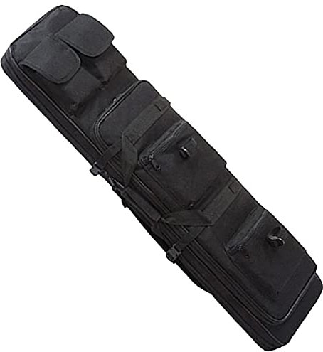 Waffentasche Gun Bag Futteral Gewehrtasche, Double Rifle Bag Mit Pouches Compartments, Futteral Langwaffen Waffentasche Gewehrtasche, Zum Angeln, Jagen, Schießsport Noir,120CM