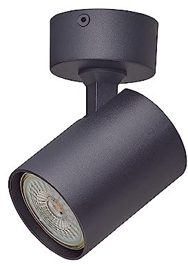 Oktaplex Bora Deckenstrahler 1-flammig GU10 LED Spotleuchte 230V Spotbalken schwenkbar Strahler-Deckenleuchte schwarz