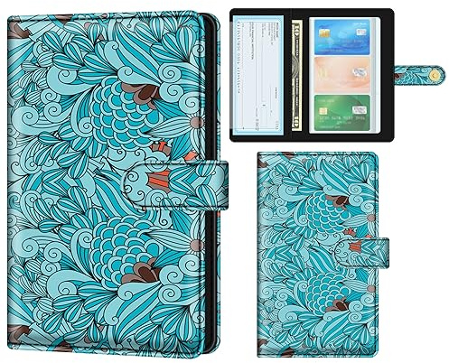 bvya RFID Blocking Business Card Organizer Book Wallet, PU Leather Business Card Holder for Women & Men, Credit Card Organizer Binder 96 Card Slots (Up to 192 Business Cards)