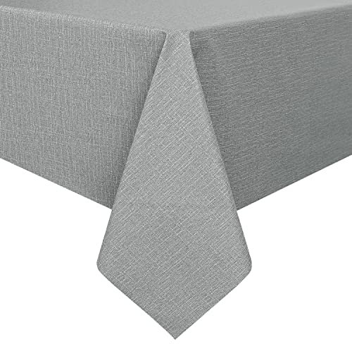 Romanstile Oilproof Tablecloth 80 x 80 cm Outdoor PVC Tablecloths Waterproof Grey Elegant Protection Table, Restaurant, Garden, Bistro, Hotel, Cafe, Bar, Party, Birthday, 2-4 Seater