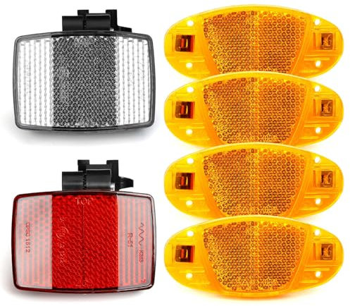 Tavaler Speichenreflektoren Fahrrad StVZO zugelassen Reflektoren Fahrrad, Katzenaugen Fahrrad Kinder, Fahrrad Reflektoren Set Vorne Hinten für Rennrad, MTB, E-Bike (Reflektoren & Katzenaugen, 6)