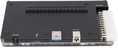 Gugxiom Station d'accueil GPU Externe pour Thunderbolt 4 USB4 avec Interface PCIe 16X, Station d'accueil Egpu Prenant en Charge L'extension de la Carte Graphique de Bureau avec ATX 24