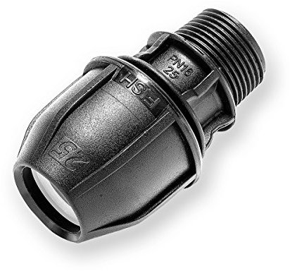 Lot de 2 raccords filetés en polyéthylène AG 25 mm x 1 pour tuyaux en polyéthylène 25-G