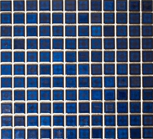 Piastrella a mosaico in ceramica, blu cobalto lucido, per pareti, bagno, WC, doccia, cucina, specchio piastrellato, rivestimento per vasca da bagno, mosaico