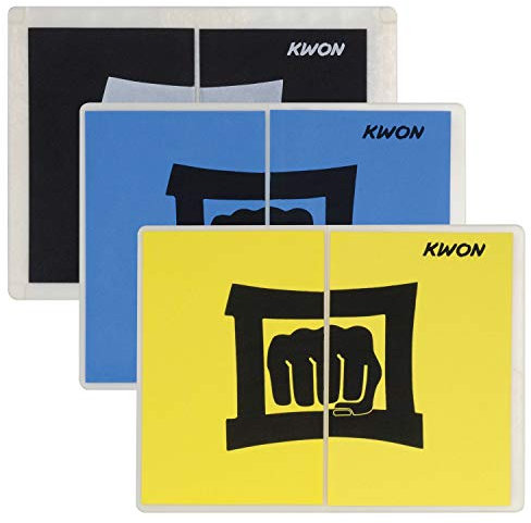 Kwon Bruchtestbrett Kalyeo, wiederverwendbar, 3 Verschiedene Widerstandsgrade, Version 2016 leicht/gelb