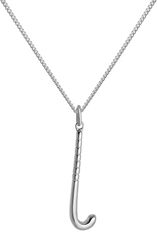 Jewelryybox Sterling Silver hockeyklubba hänge på kedja 40-56 cm, 18 inches, Sterlingsilver, Ingen sten