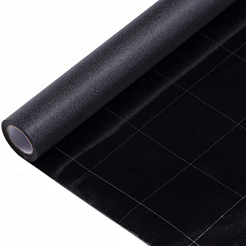 VELIMAX Static Cling Total Blackout Window Film Privacy Room Darkening Window Tint Black Window Cover 100% Light Blocking No Glue (17.7 x 157.4 inches)