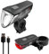 nean CREE LED Akku Fahrradlicht Beleuchtungsset mit Lichtautomatik und Bremslicht, 60 LUX, 6 cd, StVZO, Fahrradlampe, Frontlicht, Fahrradleuchte, Scheinwerfer, Fahrrad, Lampe, Rücklicht, Rückleuchte