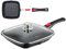 KING HOFF Anti-Haft-Grillpfanne mit Marmorbeschichtung und abnehmbarer Griff (24cm)