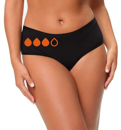 snuggs® Period Underwear Periodenunterwäsche Classic – Periodenslip für Starke Blutung | Dünne und saugstarke Menstruationsunterwäsche | Inkontinenz | Made in EU | Recyceltes Nylon | Schwarz | L