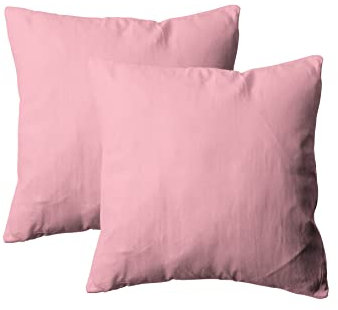 Amolavet Kissenbezug 80x80 Rosa 2er Set Kopfkissenbezug 80x80 mit Hotelverschluss aus Gebürstetem Mikrofaser