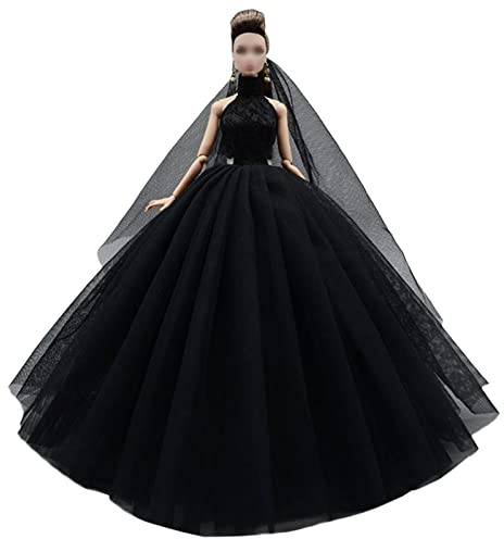 Bridal Doll Clothes Wedding Dress for 11.5inch Girl Doll Outfits Party Princess Gown 1/6 Dolls Accessories (Style A)