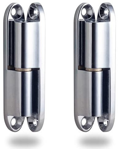 Lot de 2 sangles de rénovation en fer galvanisé à visser - Charnière de porte de chambre - Pour portes intérieures à visser - Acier galvanisé (longueur 80 mm)